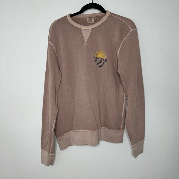 Faherty taupe Kiawah pullover crewneck sweatshirt medium - Picture 1 of 9